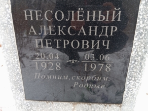 Несоленый Александр Петрович