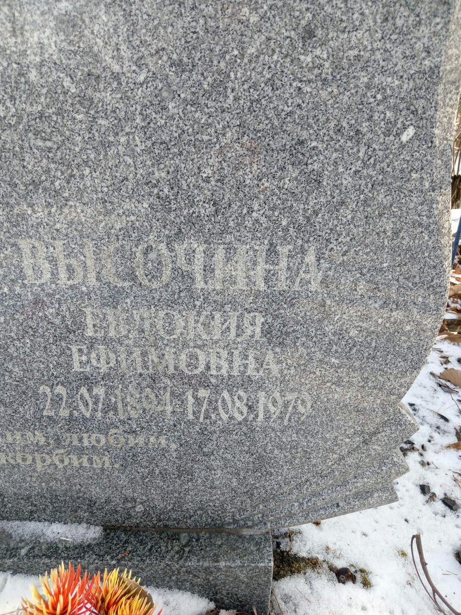 a546bca4-444b-4e69-9124-0fb2235ac3a8 Высочина Евдокия Ефимовна