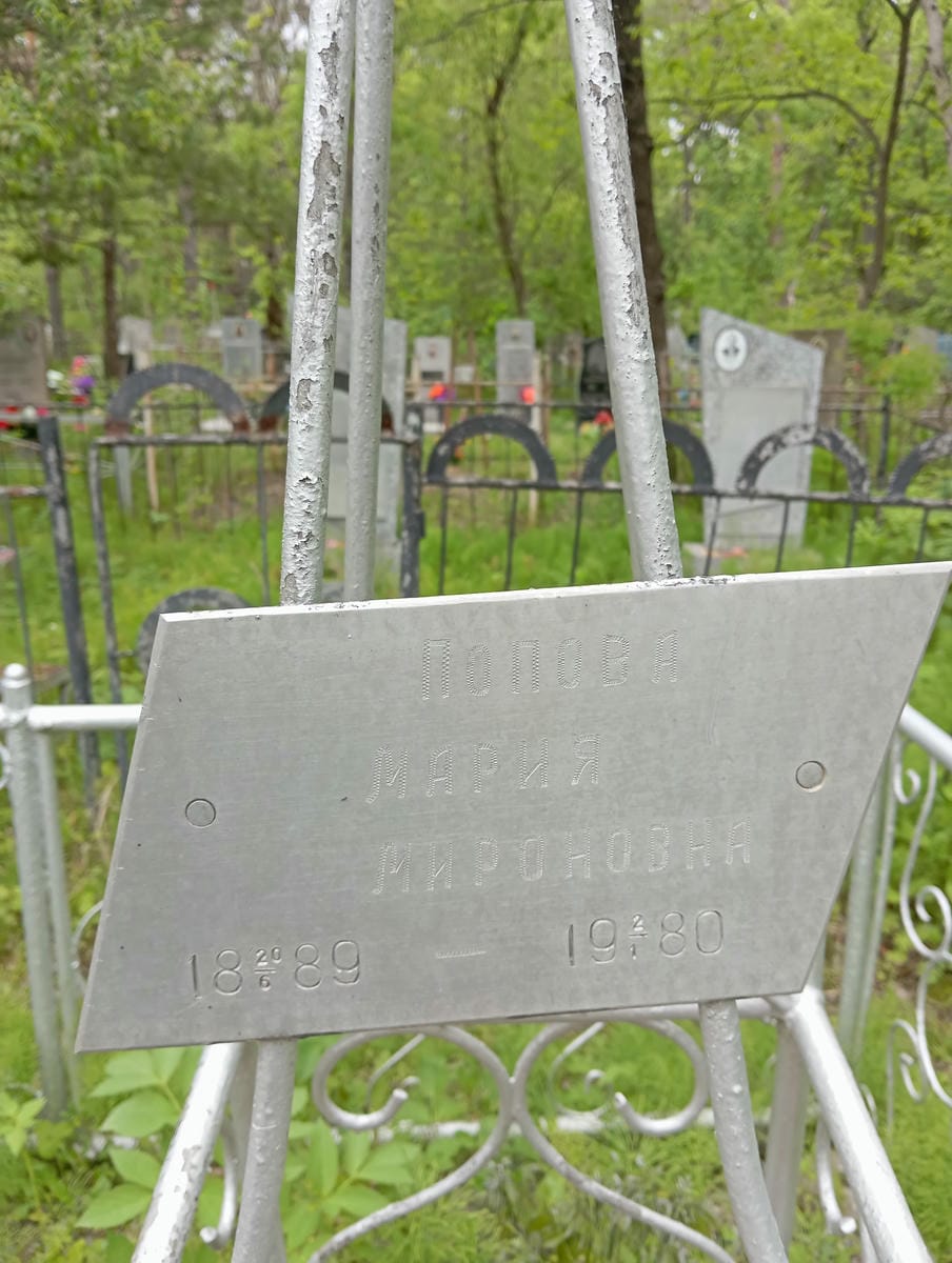 Попова Мария Мироновна