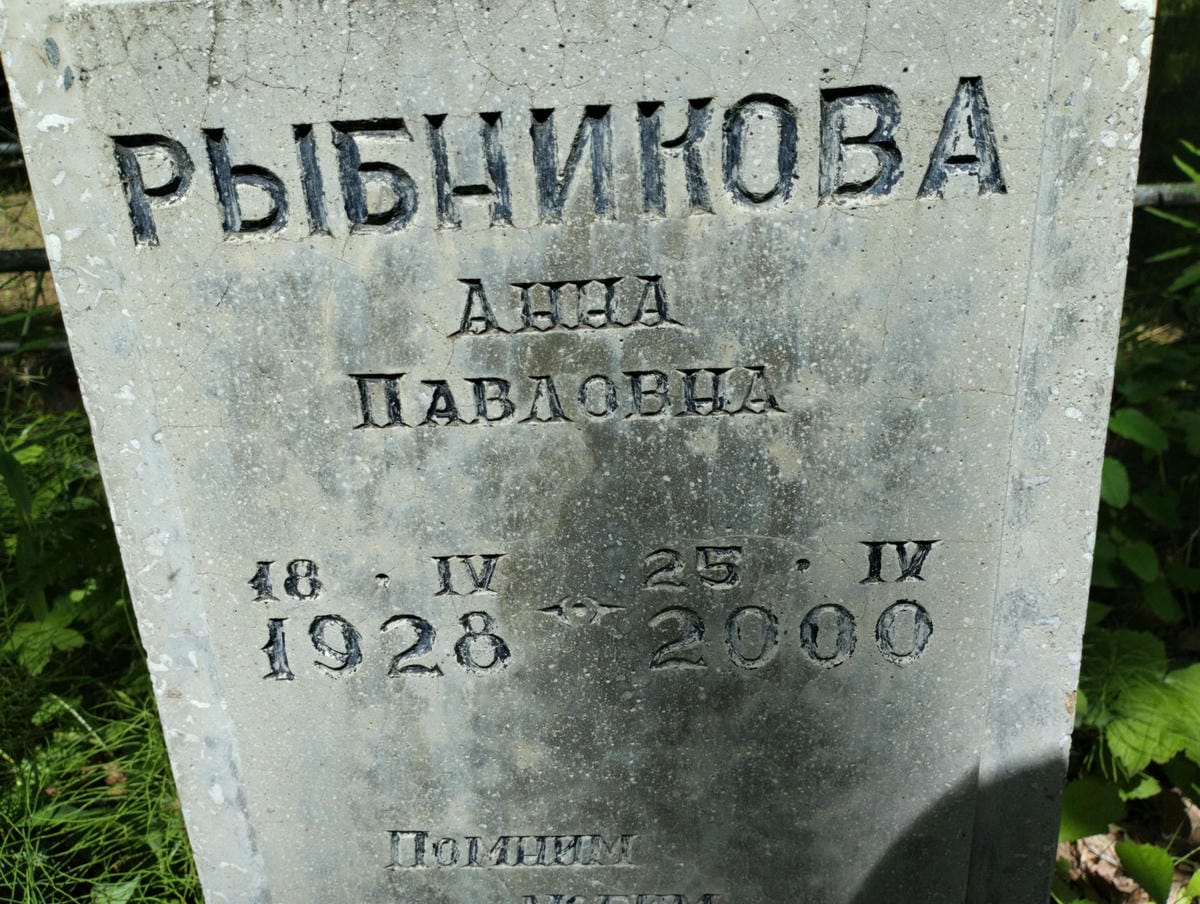 Рыбникова Анна Павловна