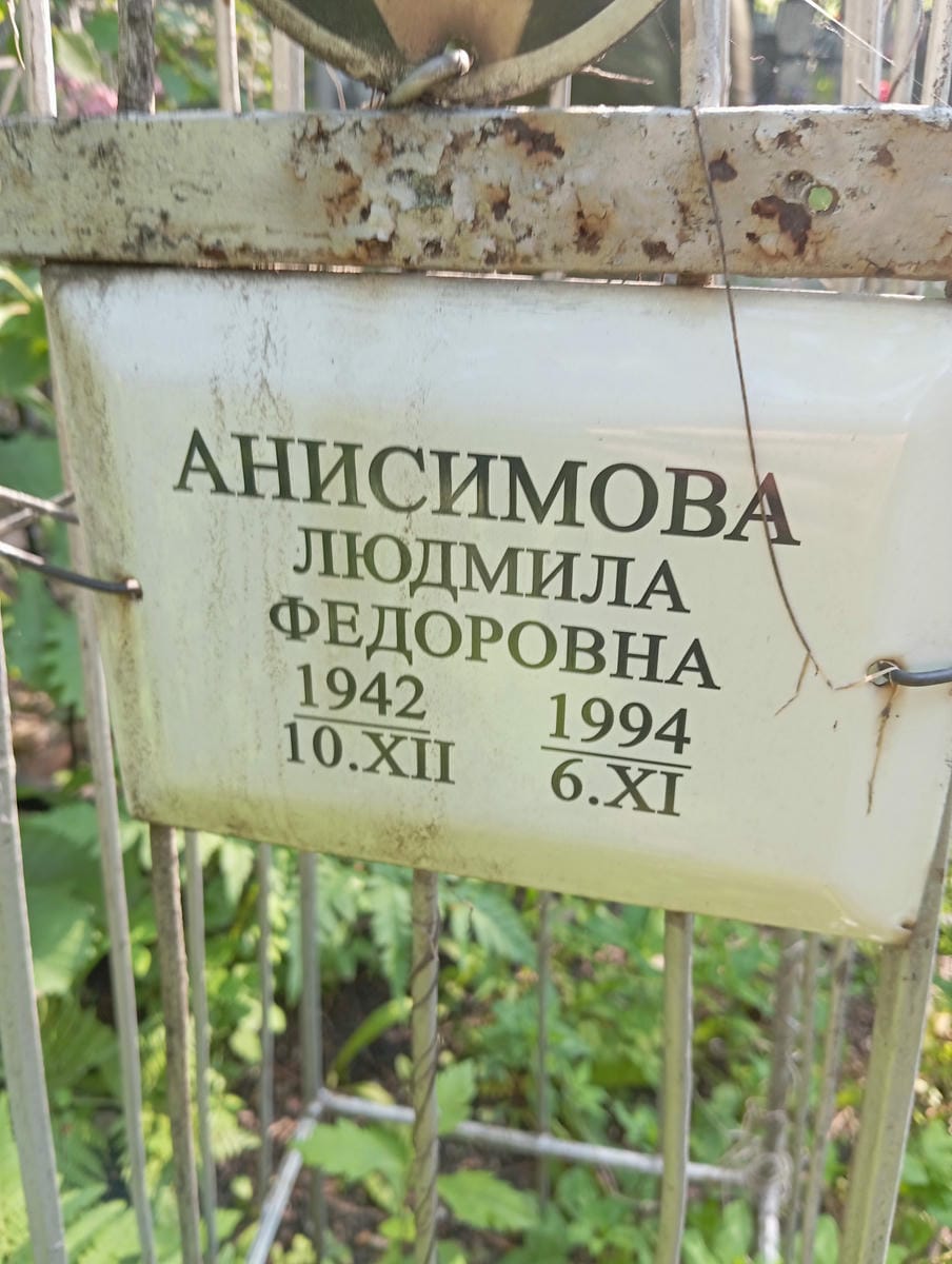 Анисимова Людмила Федоровна