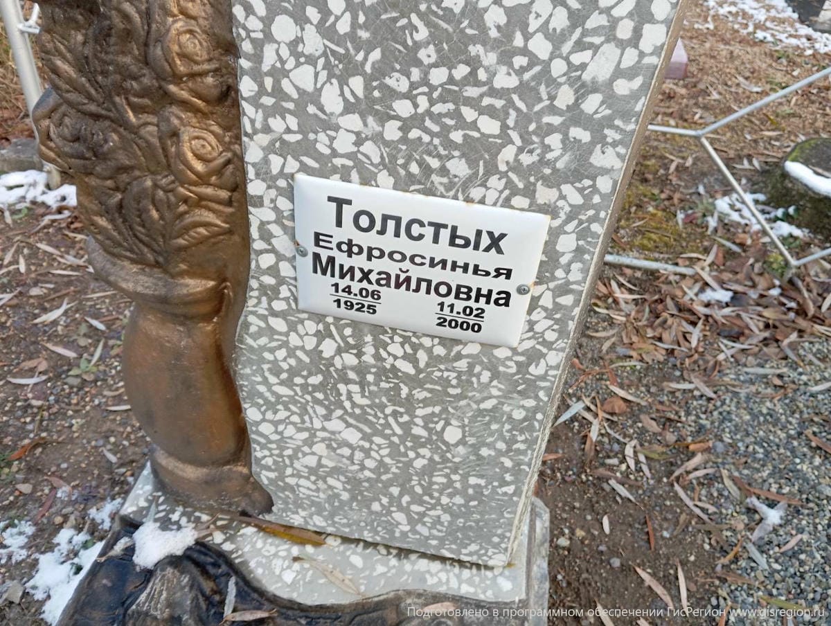 Толстых Ефросинья Михайловна